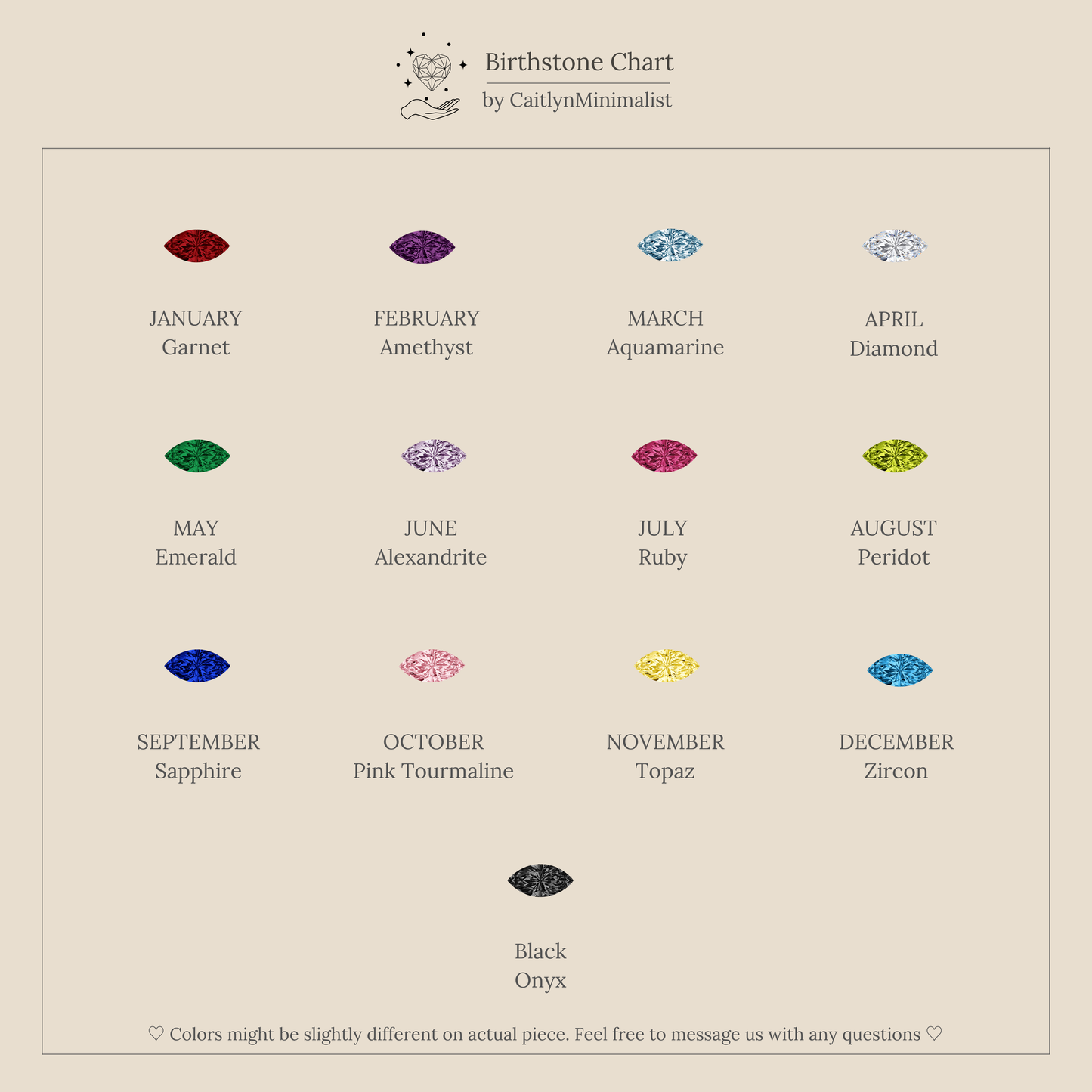 Triple Marquise Birthstone Ring