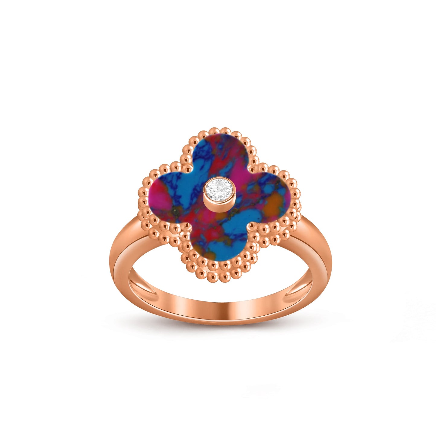 [ORA]CLOVER DIAMOND RING ROSE GOLD COLLECTION