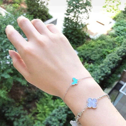 [ORA]BUTTERFLY TURQUOISE BUTTERFLY BRACELET SILVER