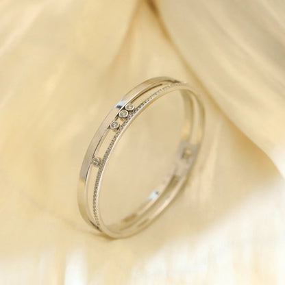 [ORA]Move Romane Diamond Bangle Bracelet