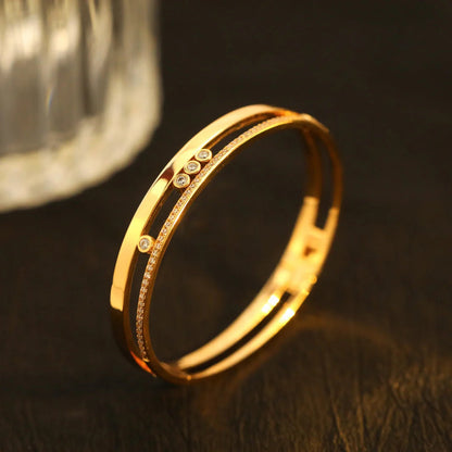 [ORA]Move Romane Diamond Bangle Bracelet