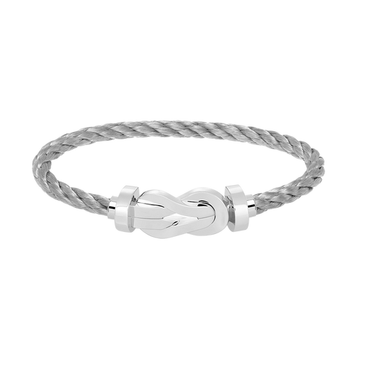 [ORA]CHANCE LARGE 8 FIGURE BUCKLE NO DIAMOND BRACELET SILVER