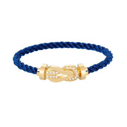 [ORA]CHANCE LARGE 8 FIGURE BUCKLE HALF DIAMOND BRACELET GOLD