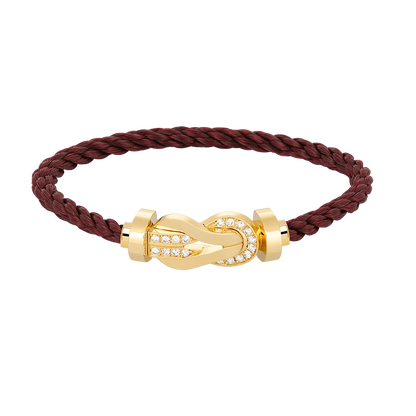 [ORA]CHANCE LARGE 8 FIGURE BUCKLE HALF DIAMOND BRACELET GOLD