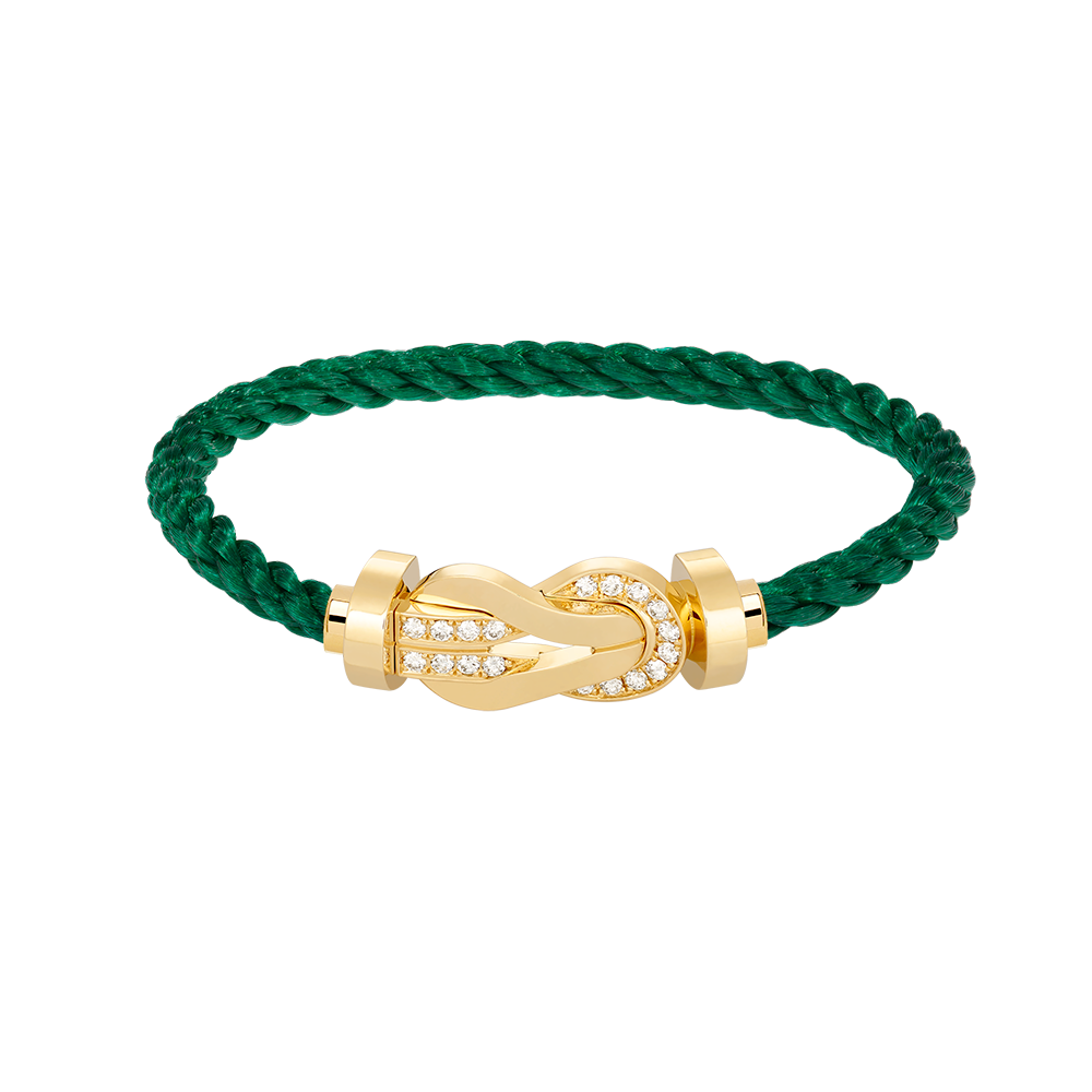 [ORA]CHANCE LARGE 8 FIGURE BUCKLE HALF DIAMOND BRACELET GOLD
