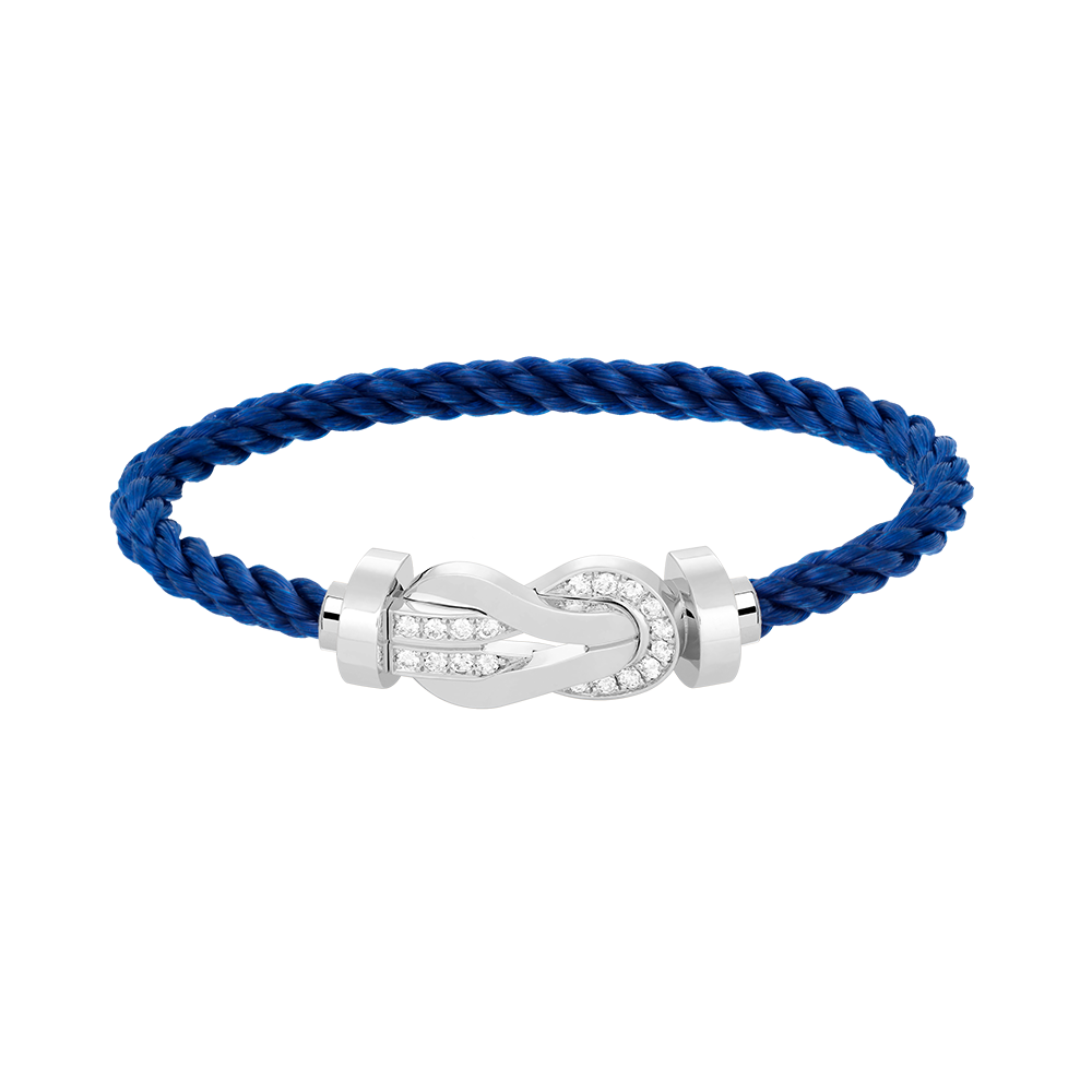 [ORA]CHANCE LARGE 8 FIGURE BUCKLE HALF DIAMOND BRACELET SILVER