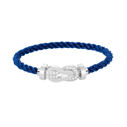 [ORA]CHANCE LARGE 8 FIGURE BUCKLE HALF DIAMOND BRACELET SILVER
