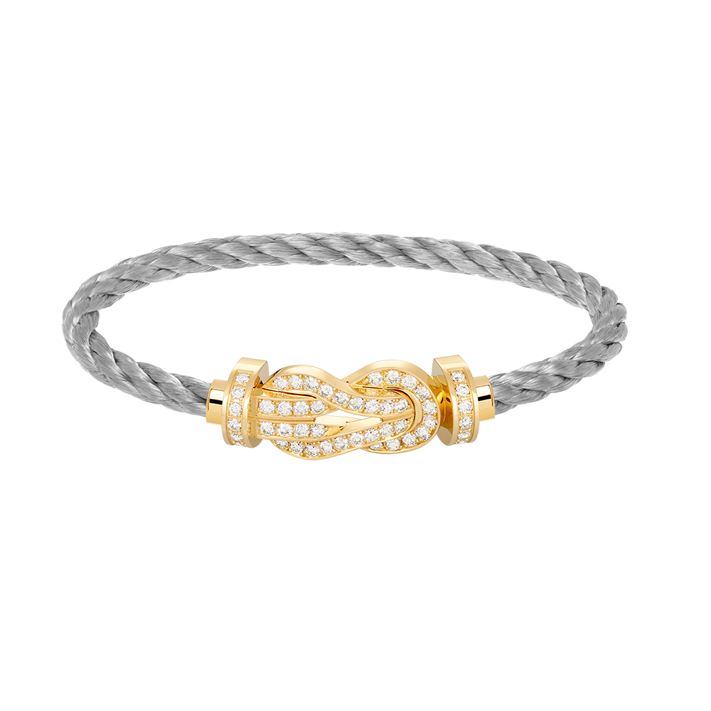 [ORA]CHANCE LARGE 8 FIGURE BUCKLE FULLDIAMOND BRACELET GOLD