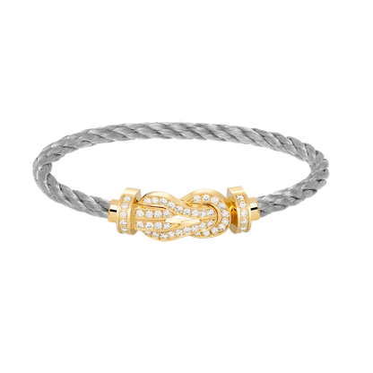 [ORA]CHANCE LARGE 8 FIGURE BUCKLE FULLDIAMOND BRACELET GOLD