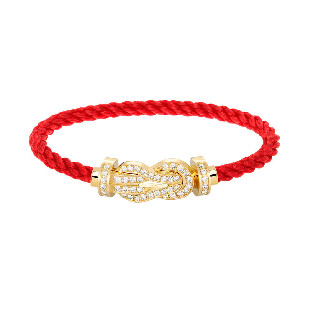 [ORA]CHANCE LARGE 8 FIGURE BUCKLE FULLDIAMOND BRACELET GOLD