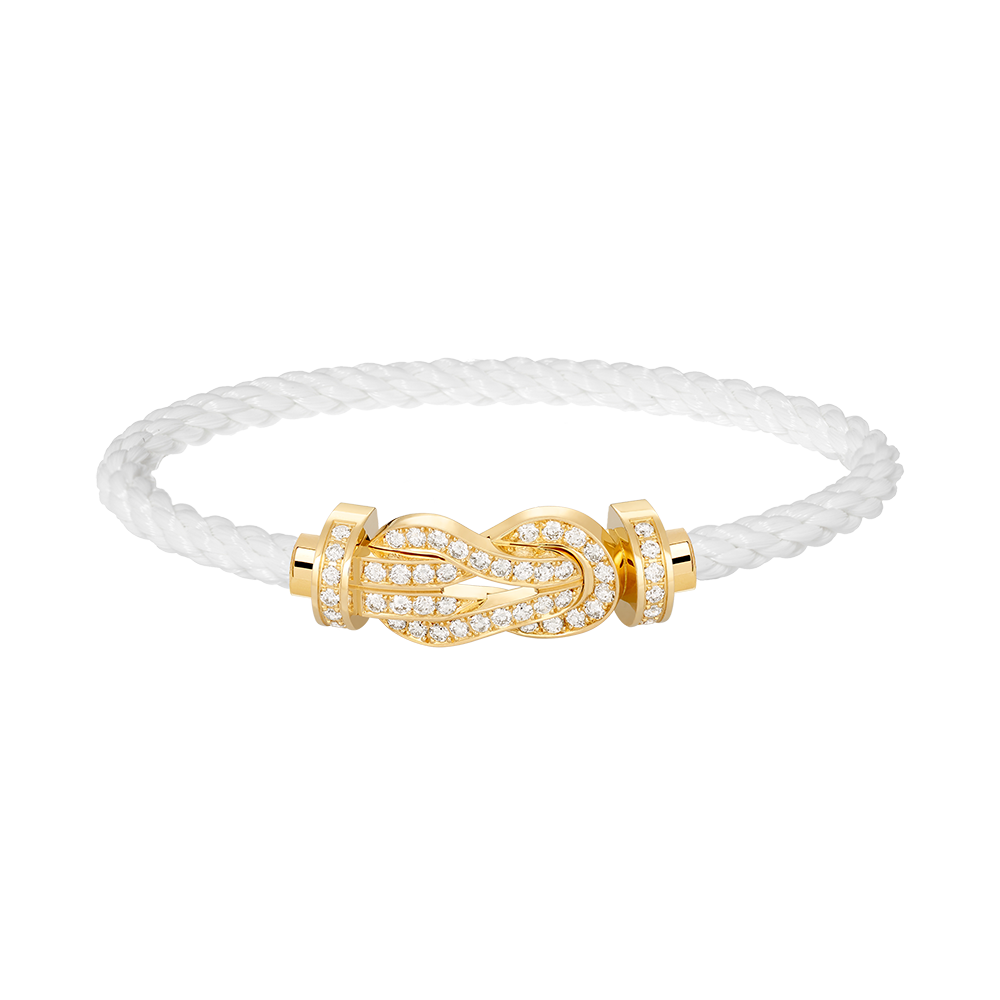 [ORA]CHANCE LARGE 8 FIGURE BUCKLE FULLDIAMOND BRACELET GOLD