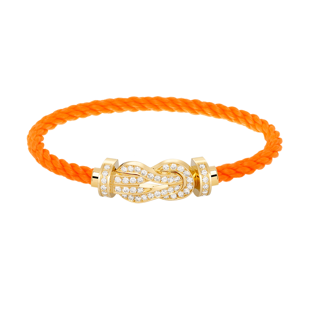 [ORA]CHANCE LARGE 8 FIGURE BUCKLE FULLDIAMOND BRACELET GOLD