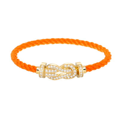[ORA]CHANCE LARGE 8 FIGURE BUCKLE FULLDIAMOND BRACELET GOLD