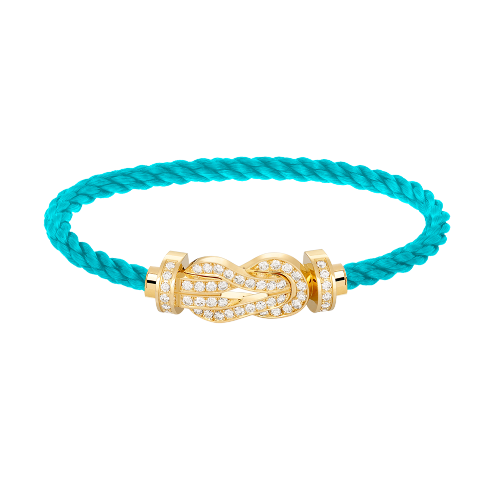 [ORA]CHANCE LARGE 8 FIGURE BUCKLE FULLDIAMOND BRACELET GOLD