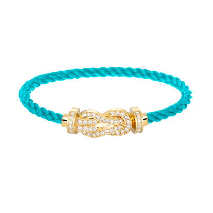 [ORA]CHANCE LARGE 8 FIGURE BUCKLE FULLDIAMOND BRACELET GOLD