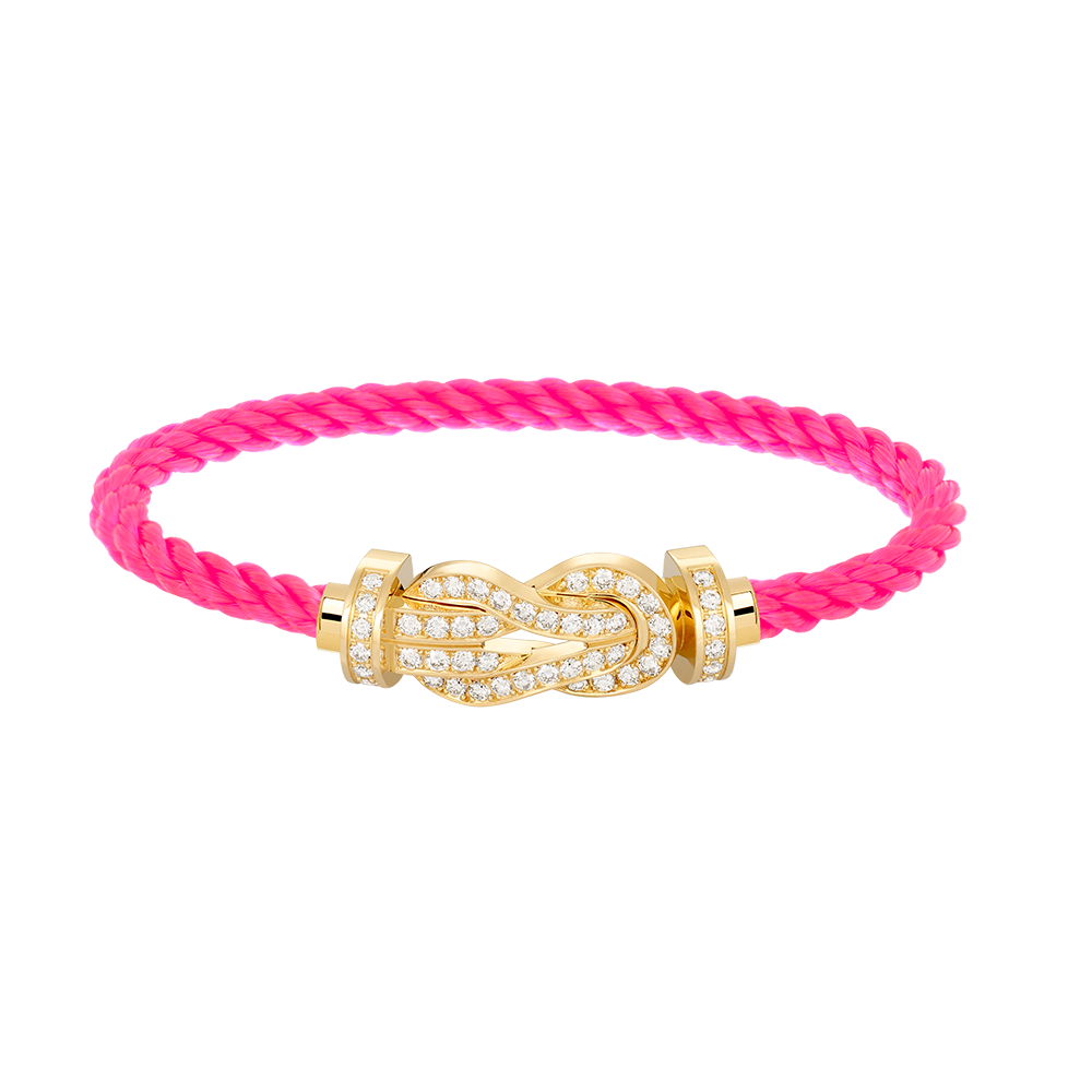 [ORA]CHANCE LARGE 8 FIGURE BUCKLE FULLDIAMOND BRACELET GOLD