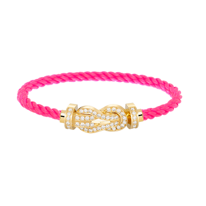 [ORA]CHANCE LARGE 8 FIGURE BUCKLE FULLDIAMOND BRACELET GOLD