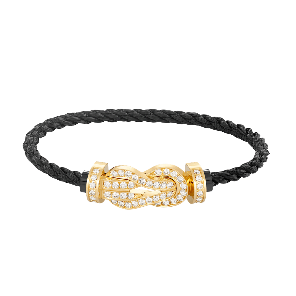 [ORA]CHANCE LARGE 8 FIGURE BUCKLE FULLDIAMOND BRACELET GOLD