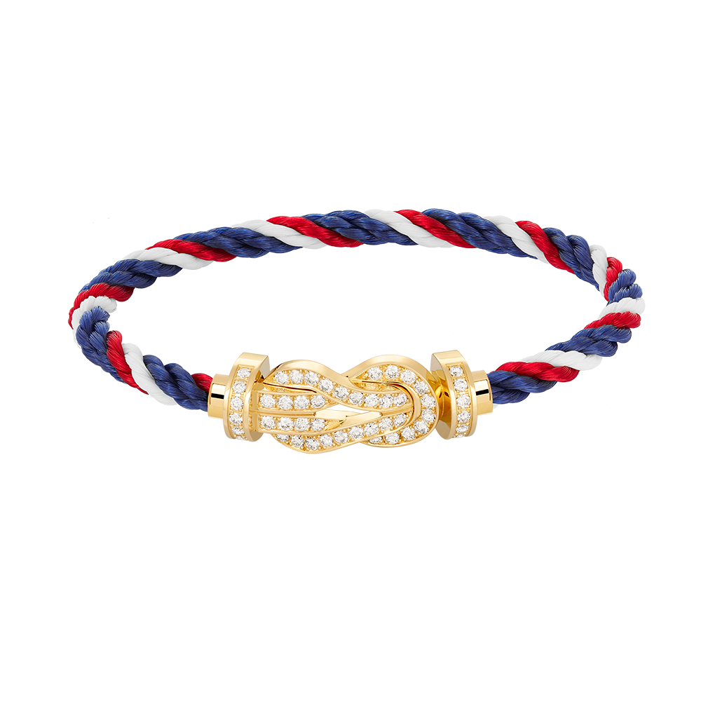 [ORA]CHANCE LARGE 8 FIGURE BUCKLE FULLDIAMOND BRACELET GOLD
