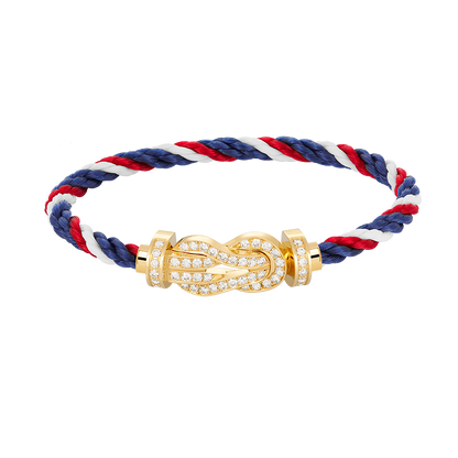 [ORA]CHANCE LARGE 8 FIGURE BUCKLE FULLDIAMOND BRACELET GOLD