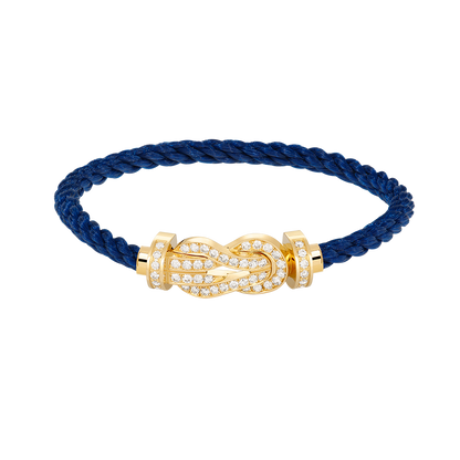 [ORA]CHANCE LARGE 8 FIGURE BUCKLE FULLDIAMOND BRACELET GOLD