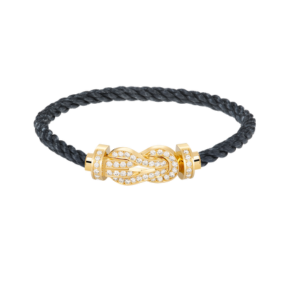 [ORA]CHANCE LARGE 8 FIGURE BUCKLE FULLDIAMOND BRACELET GOLD