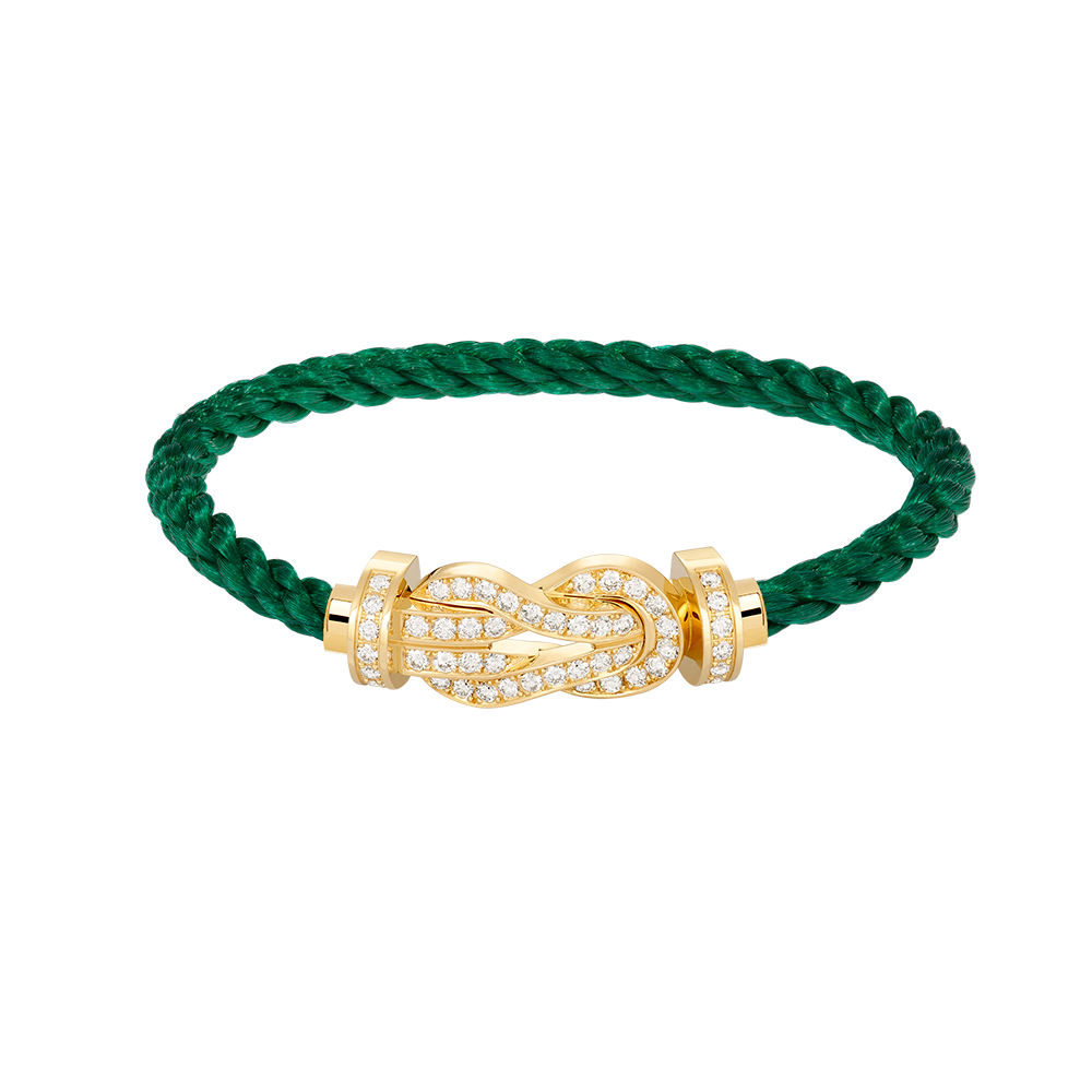 [ORA]CHANCE LARGE 8 FIGURE BUCKLE FULLDIAMOND BRACELET GOLD