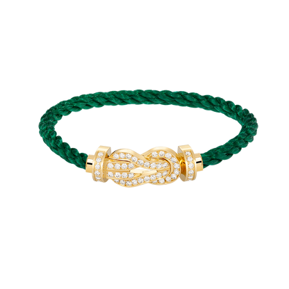 [ORA]CHANCE LARGE 8 FIGURE BUCKLE FULLDIAMOND BRACELET GOLD