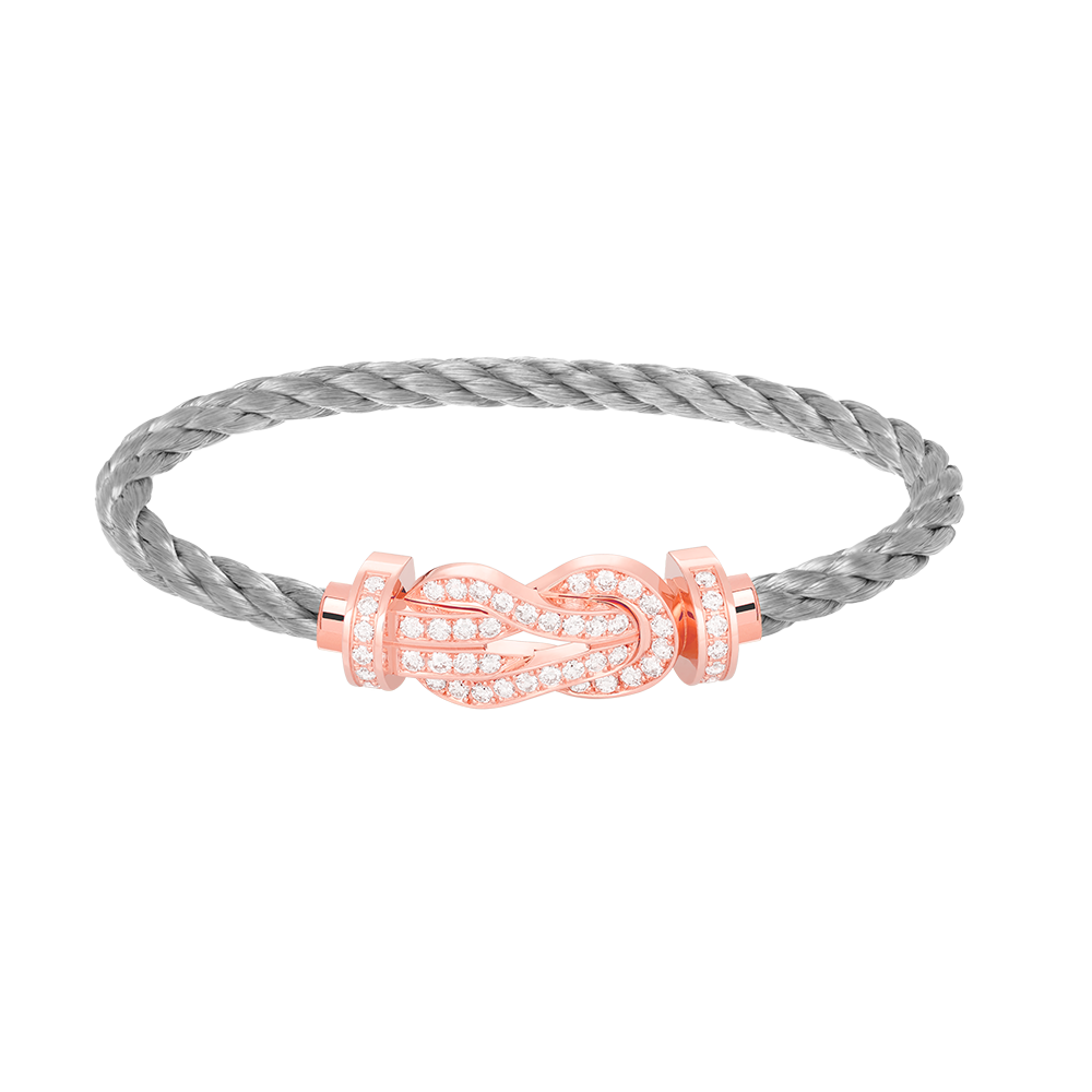 [ORA]CHANCE LARGE 8 FIGURE BUCKLE FULL DIAMOND BRACELET ROSE GOLD