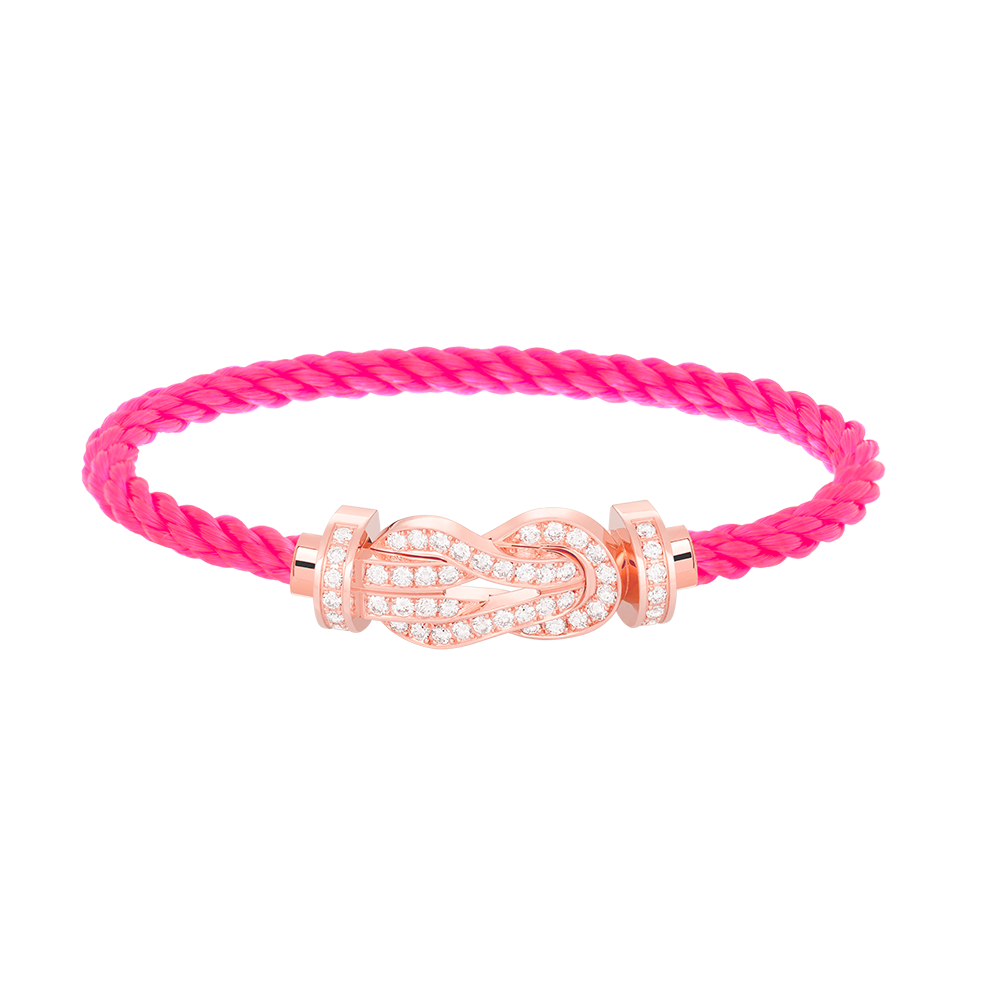 [ORA]CHANCE LARGE 8 FIGURE BUCKLE FULL DIAMOND BRACELET ROSE GOLD