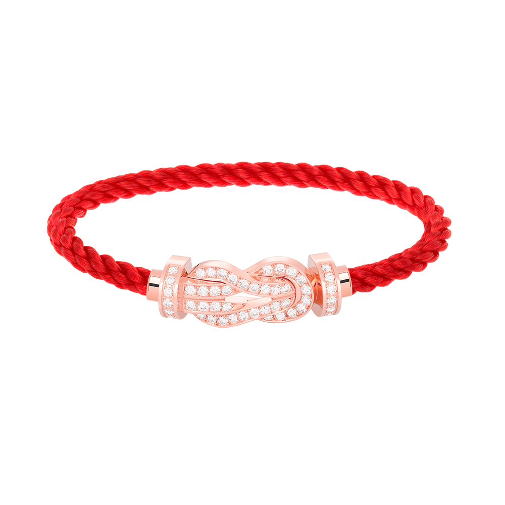 [ORA]CHANCE LARGE 8 FIGURE BUCKLE FULL DIAMOND BRACELET ROSE GOLD