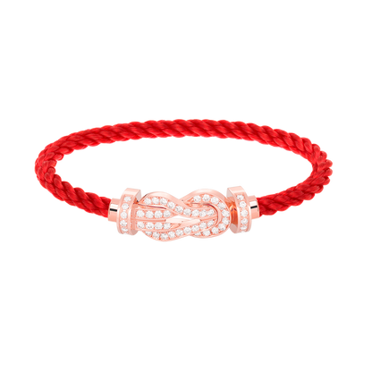[ORA]CHANCE LARGE 8 FIGURE BUCKLE FULL DIAMOND BRACELET ROSE GOLD