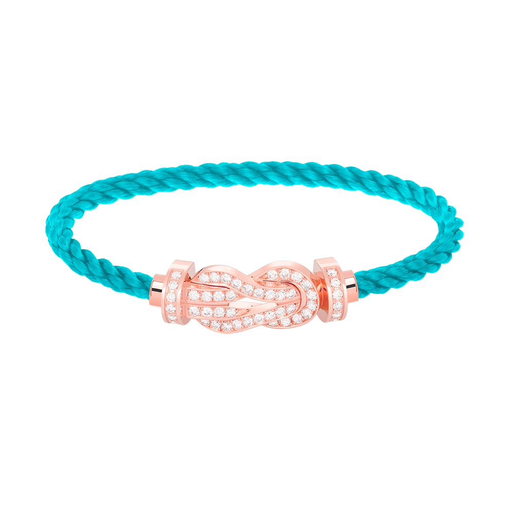 [ORA]CHANCE LARGE 8 FIGURE BUCKLE FULL DIAMOND BRACELET ROSE GOLD