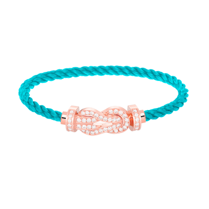 [ORA]CHANCE LARGE 8 FIGURE BUCKLE FULL DIAMOND BRACELET ROSE GOLD