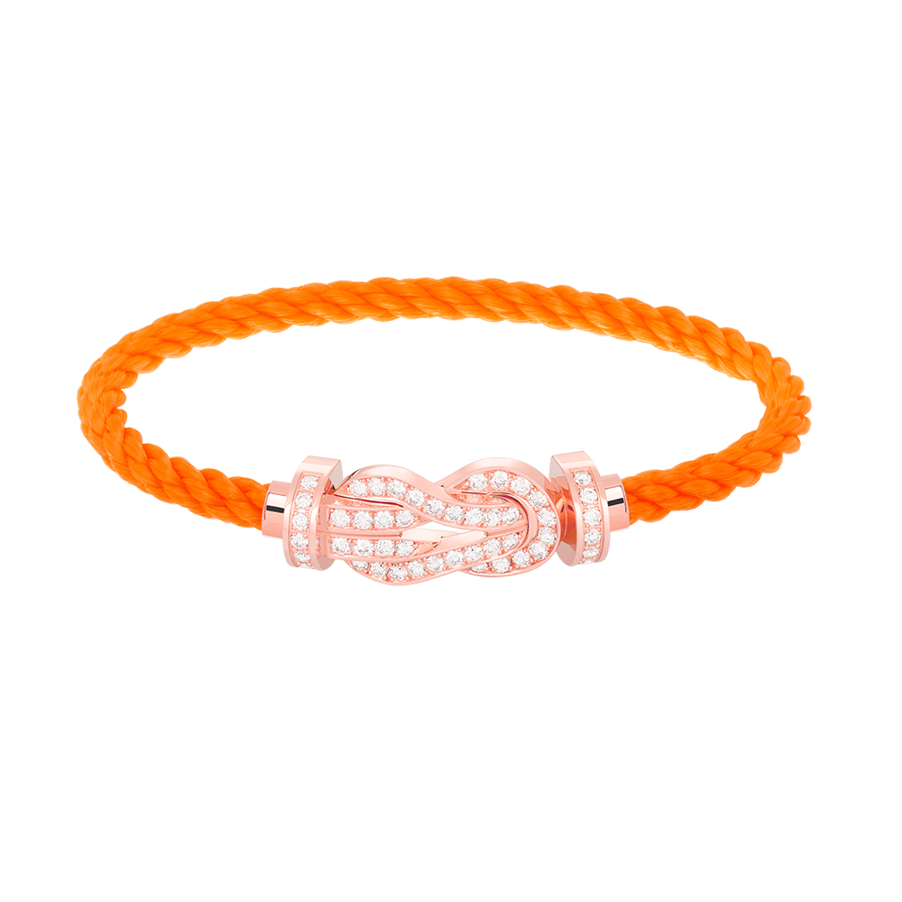 [ORA]CHANCE LARGE 8 FIGURE BUCKLE FULL DIAMOND BRACELET ROSE GOLD