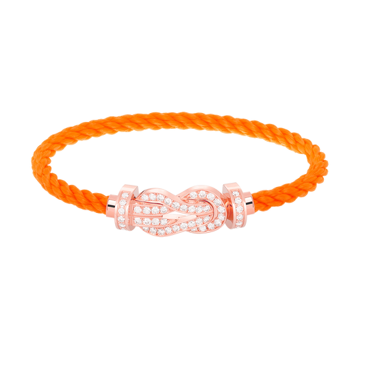 [ORA]CHANCE LARGE 8 FIGURE BUCKLE FULL DIAMOND BRACELET ROSE GOLD
