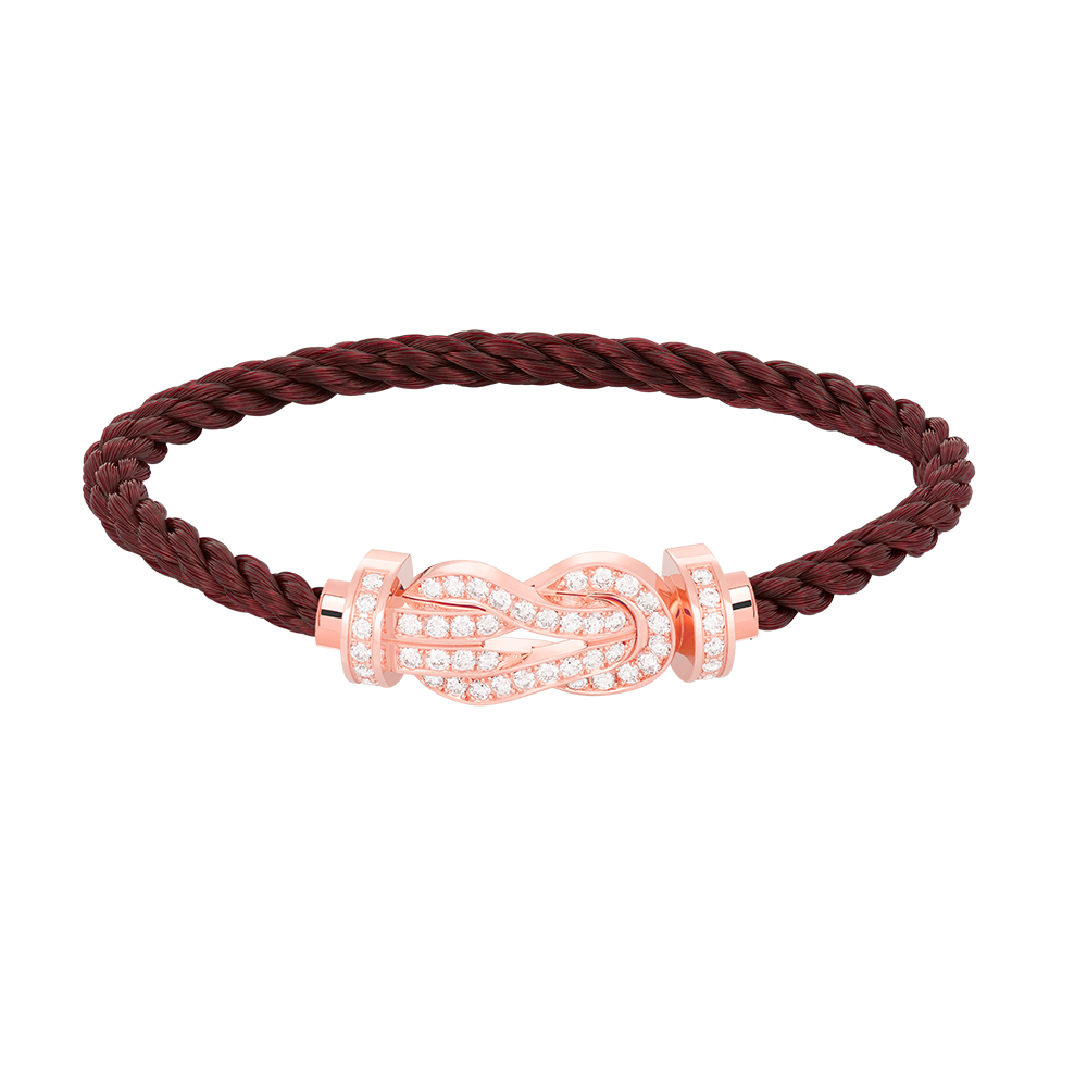 [ORA]CHANCE LARGE 8 FIGURE BUCKLE FULL DIAMOND BRACELET ROSE GOLD