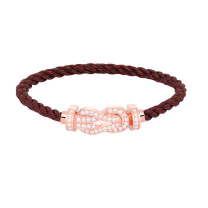 [ORA]CHANCE LARGE 8 FIGURE BUCKLE FULL DIAMOND BRACELET ROSE GOLD