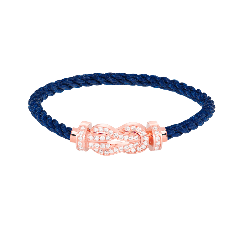 [ORA]CHANCE LARGE 8 FIGURE BUCKLE FULL DIAMOND BRACELET ROSE GOLD
