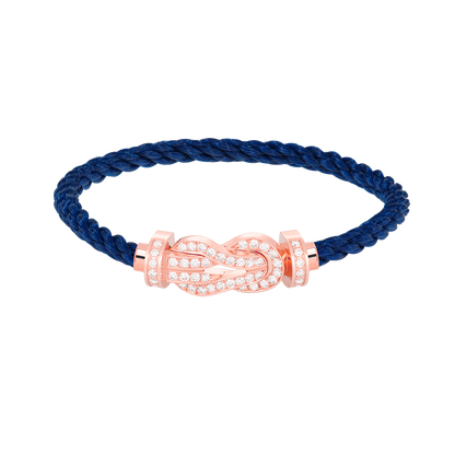 [ORA]CHANCE LARGE 8 FIGURE BUCKLE FULL DIAMOND BRACELET ROSE GOLD