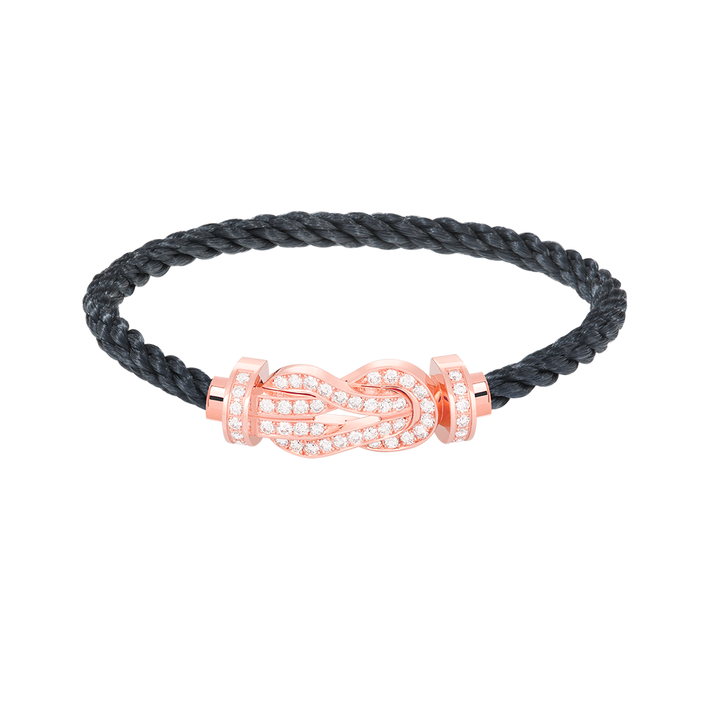 [ORA]CHANCE LARGE 8 FIGURE BUCKLE FULL DIAMOND BRACELET ROSE GOLD