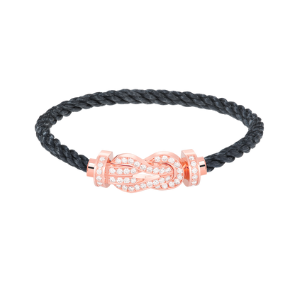 [ORA]CHANCE LARGE 8 FIGURE BUCKLE FULL DIAMOND BRACELET ROSE GOLD
