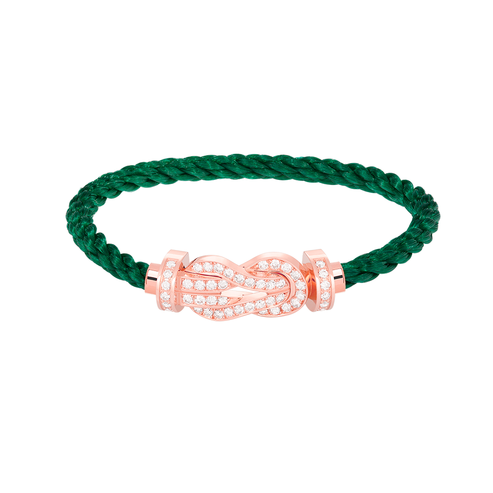[ORA]CHANCE LARGE 8 FIGURE BUCKLE FULL DIAMOND BRACELET ROSE GOLD