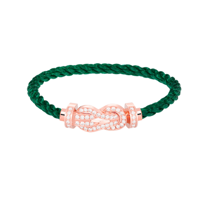[ORA]CHANCE LARGE 8 FIGURE BUCKLE FULL DIAMOND BRACELET ROSE GOLD