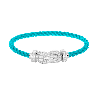 [ORA]CHANCE LARGE 8 FIGURE BUCKLE FULL DIAMOND BRACELET SILVER