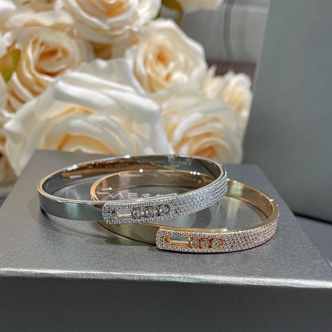 [ORA]Move Noa Rose Gold Pav¨¦ Diamond Bangle Bracelet