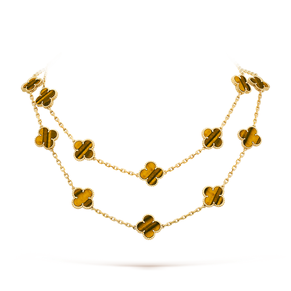 [ORA]CLOVER 20 MOTIFS TIGER EYE ROSE GOLD