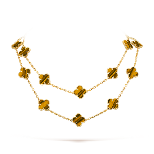 [ORA]CLOVER 20 MOTIFS TIGER EYE ROSE GOLD