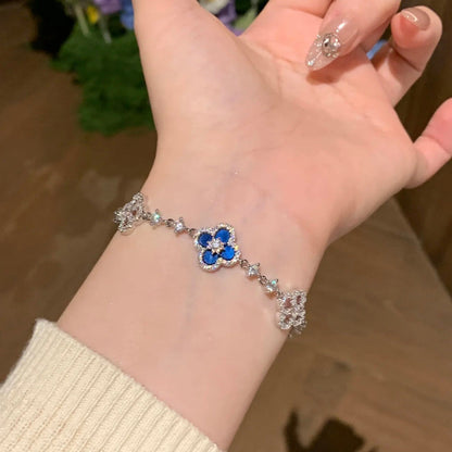 [ORA]CLOVER 5 MOTIF PINK BLUE RED WHITE BRACELET