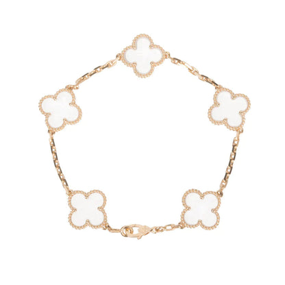 [ORA]CLOVER 5 MOTIF ROCK CRYSTAL BRACELET